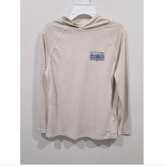 New Patagonia Kid's Capilene Cool Daily Hoody /Pumice X-DYE/ Size L - Picture 5 of 5